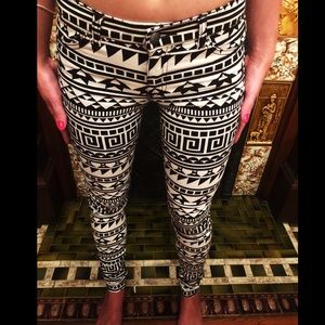 Aztec Printed Skinny Jeans